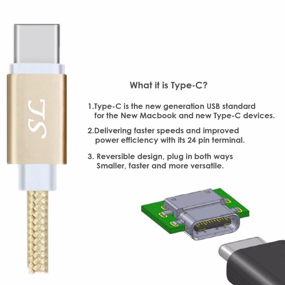 Lungfish высокоскоростной зарядный кабель type-C для huawei samsung Galaxy для мобильного телефона xiaomi Быстрая зарядка кабель type-C