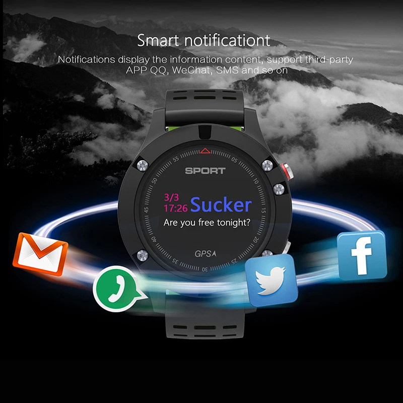 № 1 F5 Gps Смарт часы высотомер барометр монитор сердечного ритма Bluetooth 4 2
