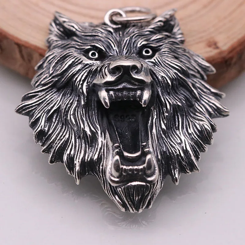 SOQMO-Vintage-Pendant-100-Real-925-Sterling-silver-Jewelry-Men-Women-Animal-Wolf-Head-Necklace-Pendant (2)
