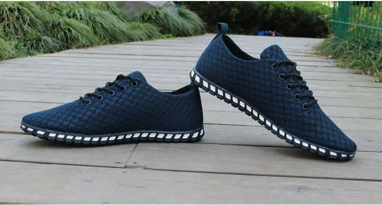 Sycatree Male Leather Casual Shoes for Men Canvas Shoes Outdoor Sneakers Air Mesh Flats Breathable Brand Shoes Plus Size 46