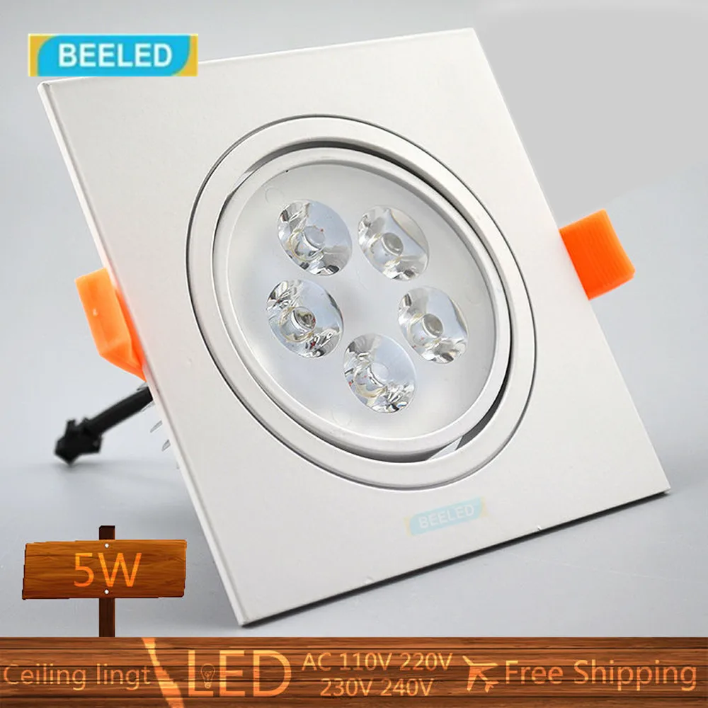 1 X 5W 7W Dimmable LED ceiling light dimmer 220V 110V LED spotlight
