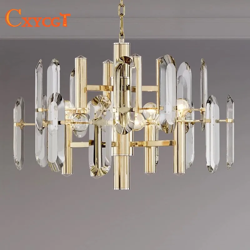

brief design crystal chandeliers modern LED lamp AC110V 220v lustre dinning room living room