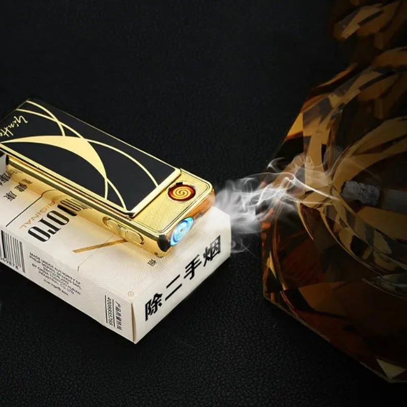 

Negative Ion Air Purification Lighter Environmental Protection USB Charging Lighter New Ultra-thin Outdoor Windproof Lighter