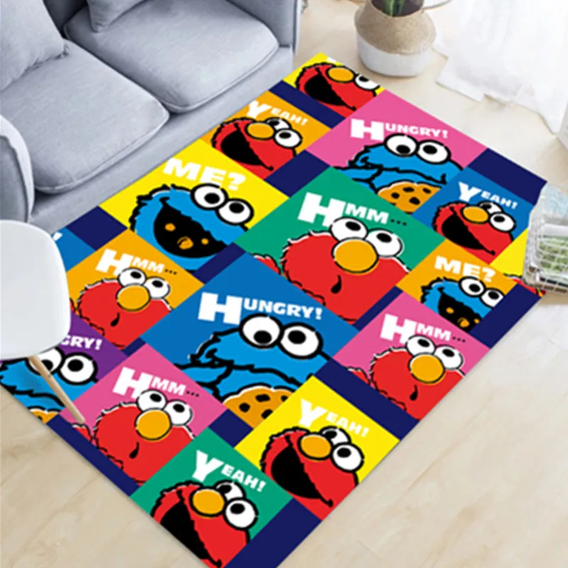 

KAWS Sesame Street Elmo Skid Resistance Footcloth Cushion Mat OriginalFake Street Art Action Figure Collection Model Toy M641