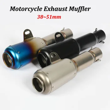 

For Honda CRF230 CRF150F XG250 38~51mm Universal Motorcycle Exhaust Muffler Modified Stainless Steel Moto Tail Pipe