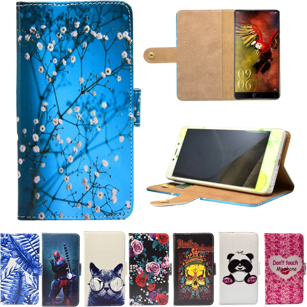 

PU Leather Phone Case Cartoon Cases Flip Wallet Stand Cover for Elephone S8 S8 Pro 5.99 4G LTE