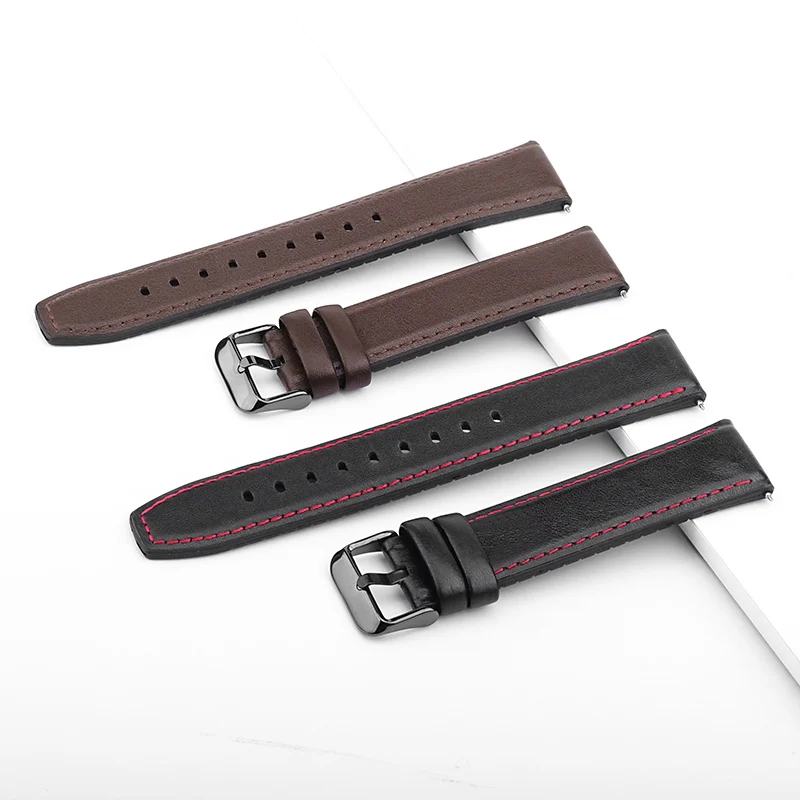 

20mm 2in1 Leather/silica strap for xiaomi mijia quartz watch Replacement wristband Gentleman style Leather strap Metal buckle