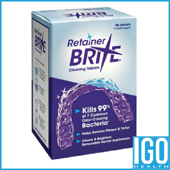 Dentsply Retainer Brite 96 Tablets Teeth Oral care Clear