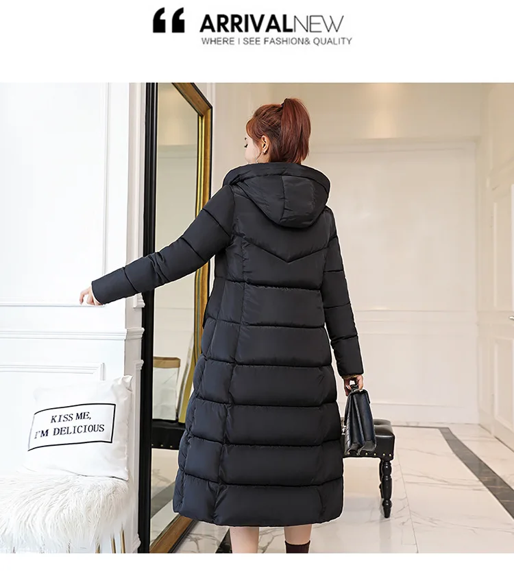Прямые продажи, полный корейский длинный женский жакет, утолщенный с подкладкой, зимний пуховик, Женская куртка YY1513