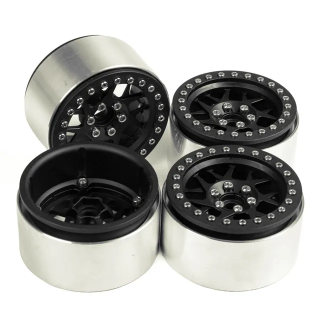 Special Price 4pcs/lot 2.2" 35mm Thickness Beadlock Wheel Rims RC 1:10 Rock Crawler Alloy Wheels Rims For RC Crawler SCX10 90018 Wheel Hub
