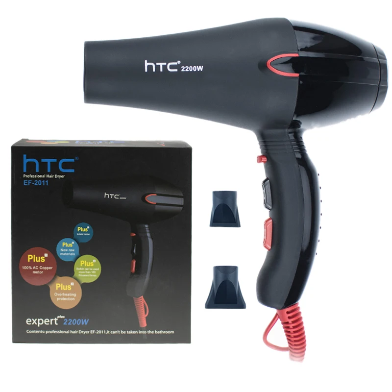 Htc Профессиональный фен Отрицательный ионизирующий фен 2200 Вт фен супер горячий и холодный ветер фен для волос салон для дома