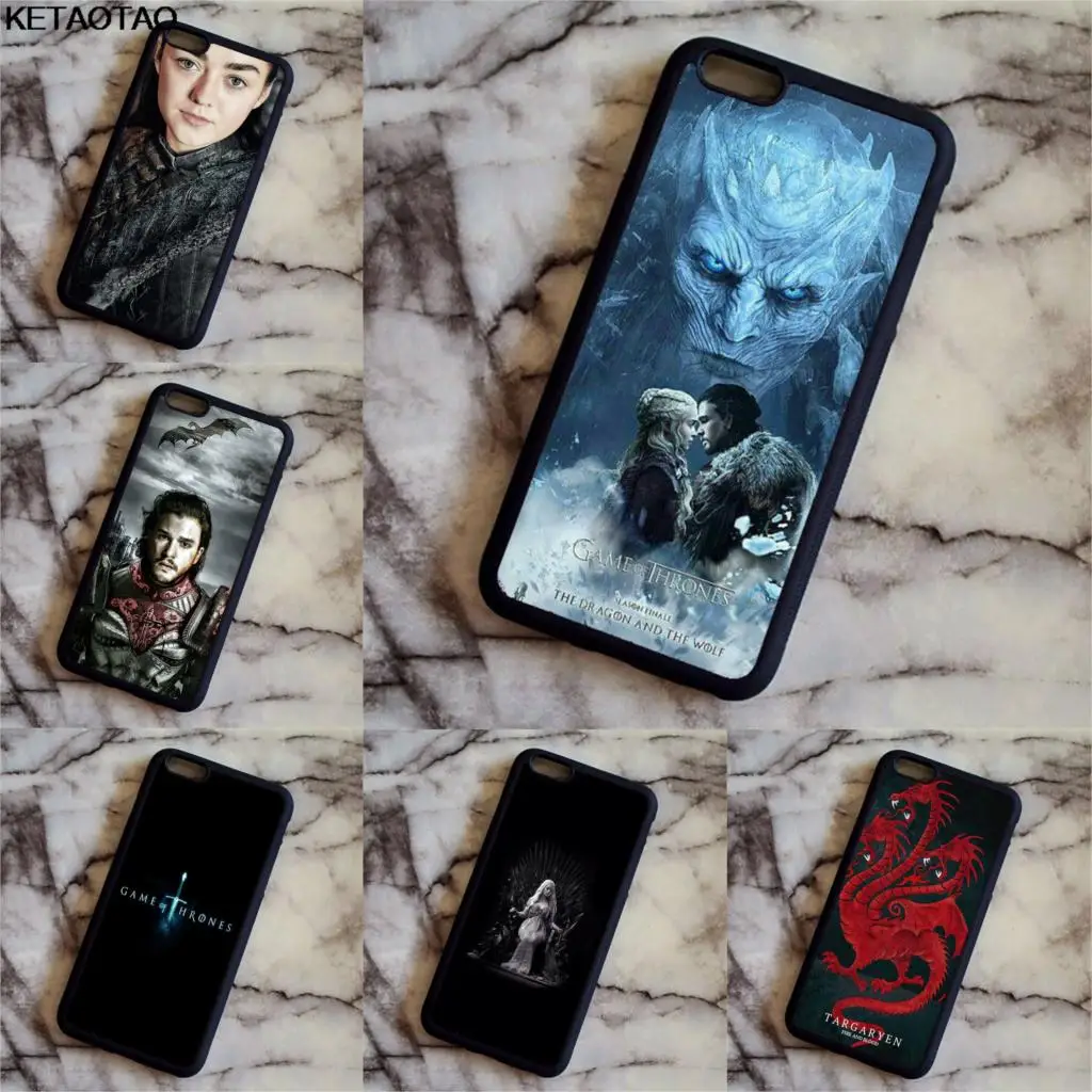Чехлы для телефонов KETAOTAO Game Thrones Daenerys Dragon Jon Snow Samsung galaxy S5 6 7 8 9 Note мягкий резиновый
