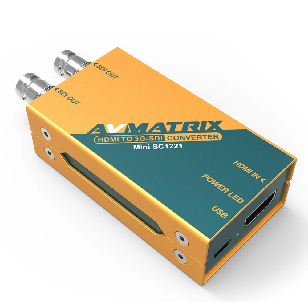 AVMATRIX Extender Mini HDMI to SDI Converter Adapter 3G HD SDI for driving Monitors with Power adapter