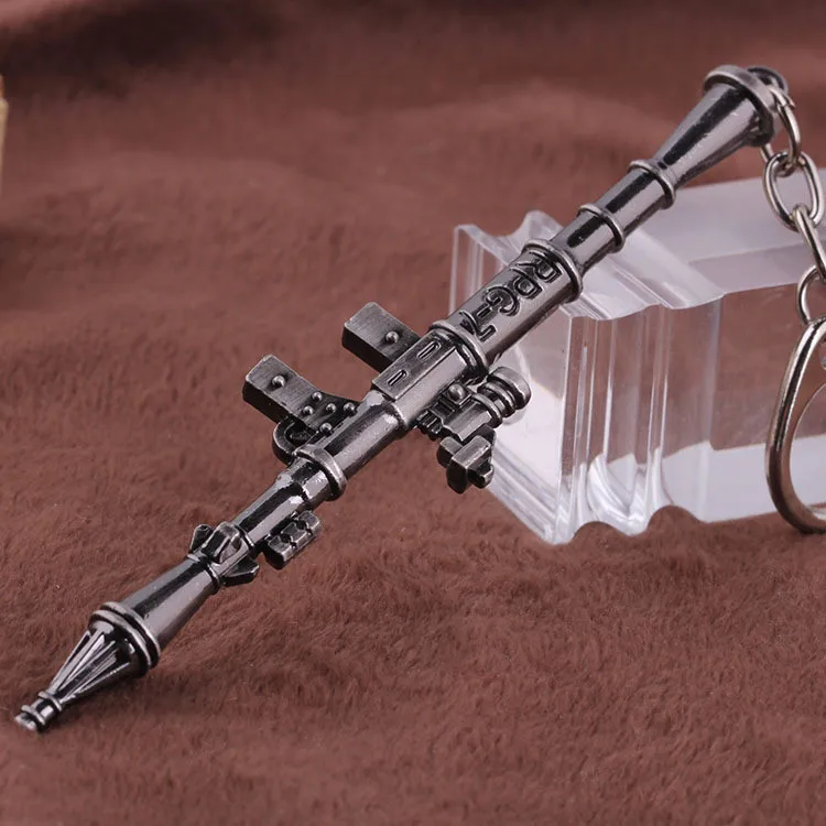 Игра CSGO металлические мужские брелки для оружия мальчиков RPG 7 пистолет брелок