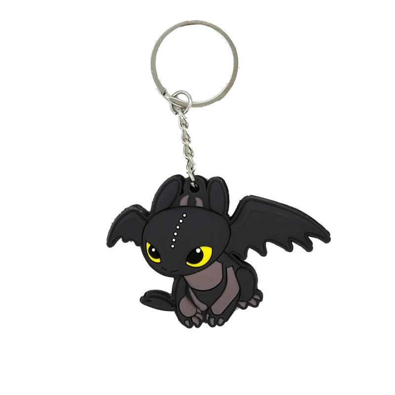 

Regooly RE81 How to train your dragon toothless Night fury keychain cartoon key holder Figure keyring pvc pendant kids gifts