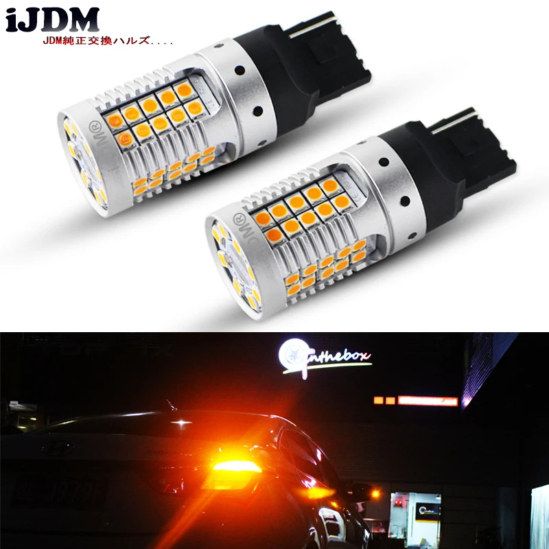 IJDM Canbus без Hyper Flash Янтарный Желтый 7440 W21W WY21W T20 светодиодный Сменные лампы для