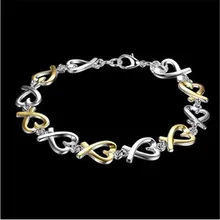 Европейские модные элегантные женские 925 серебряный браслет Цвет разделение ламинария браслет