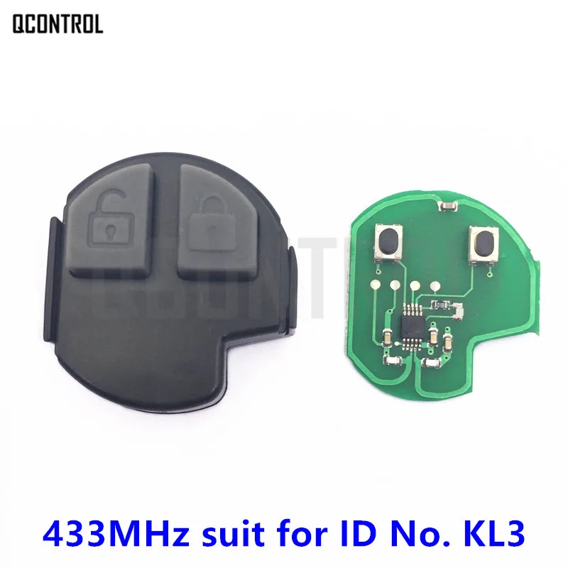 

QCONTROL Car Remote Key Inner Internal Core Assebly for SUZUKI SWIFT SX4 ALTO VITARA IGNIS JIMNY Splash 433MHz ID No. KL3