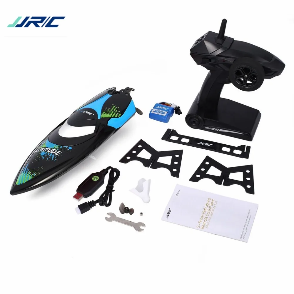 

JJR/C S3 2CH 2.4GHz 25KM/h RC Boat Self Righting 180Flip Double Hatches Racing Boat Transmitter 150M Electric Ship RC Speadboat