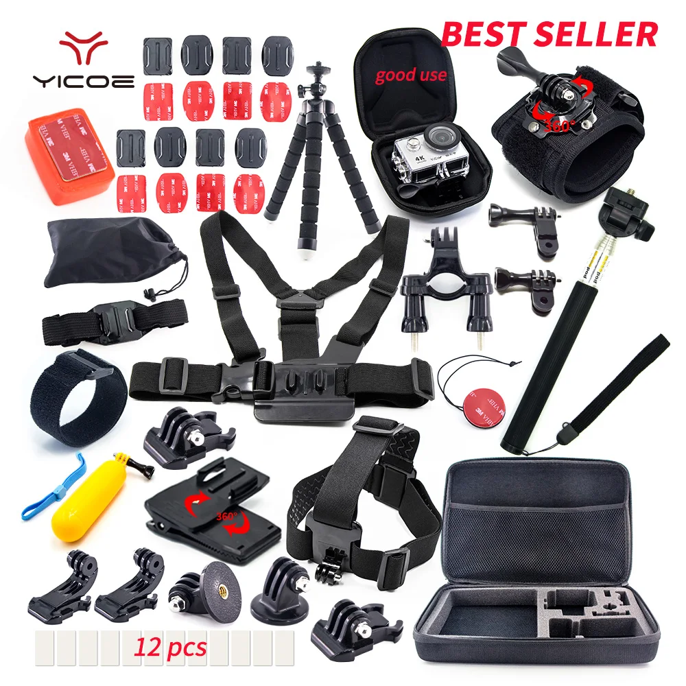

For Xiaomi Mijia Gopro Hero 7 6 Tripod Strap Mount Stick for Go Pro 7 6 5 4 3 SJCAM SJ4 SJ7 yi 4k Sport Camera Accessories Kit