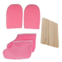 Парафин восковой защиты Домашний Спа маска перчатки пинетки+ 50 шт стержневые шпатели