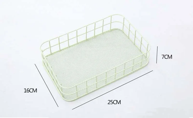 الشمال مستطيل معدني سلة التخزين مكتب أشتات التشطيب الحديد سلال الشمال خلع الملابس الجدول منظم مستحضرات التجميل سلة