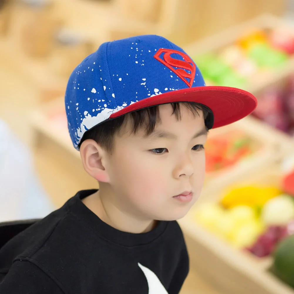 superman flat brim hat