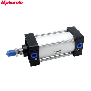 

Mini Pneumatic Cylinder Double Acting Air Cylinder SC63-75 Free Shipping 63mm Bore 75mm Stroke Makerele