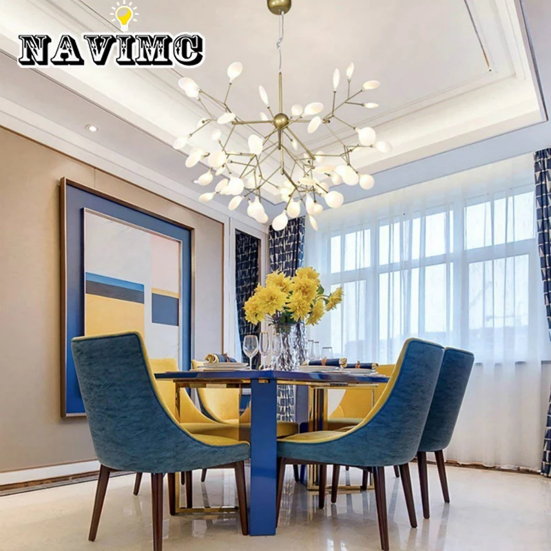 

Nordic Firefly Creative Led Personality Lamps Restaurant Bedroom Warm Living Room Chandelier Simple Modern