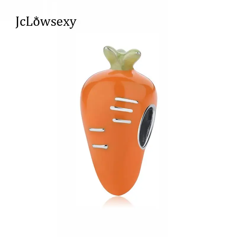 

Authentic 100% 925 Sterling Silver Bead Charm Carrot Charms Love Rabbit Fit Pandora Bracelets Women Jewelry Making