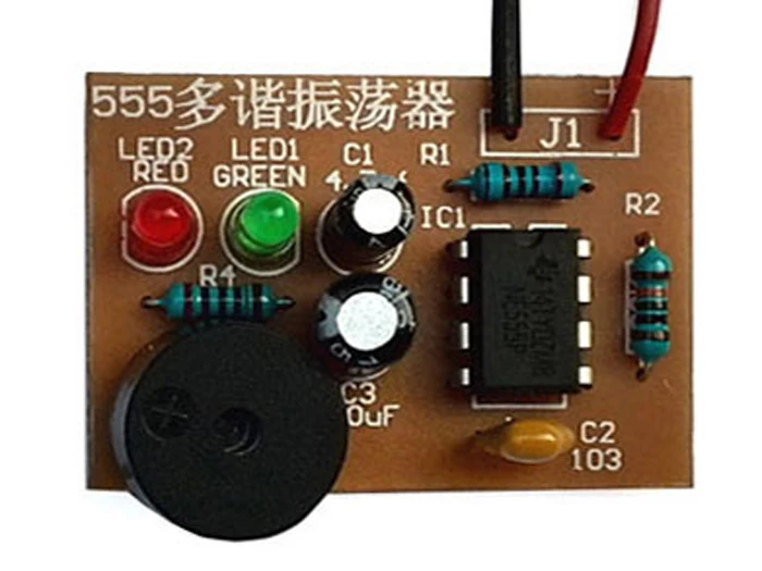 Набор для творчества 555 мультибратор набор NE 555 астабле схема практичный электронный производственный тренировочный двойной светодиодный флэш-части