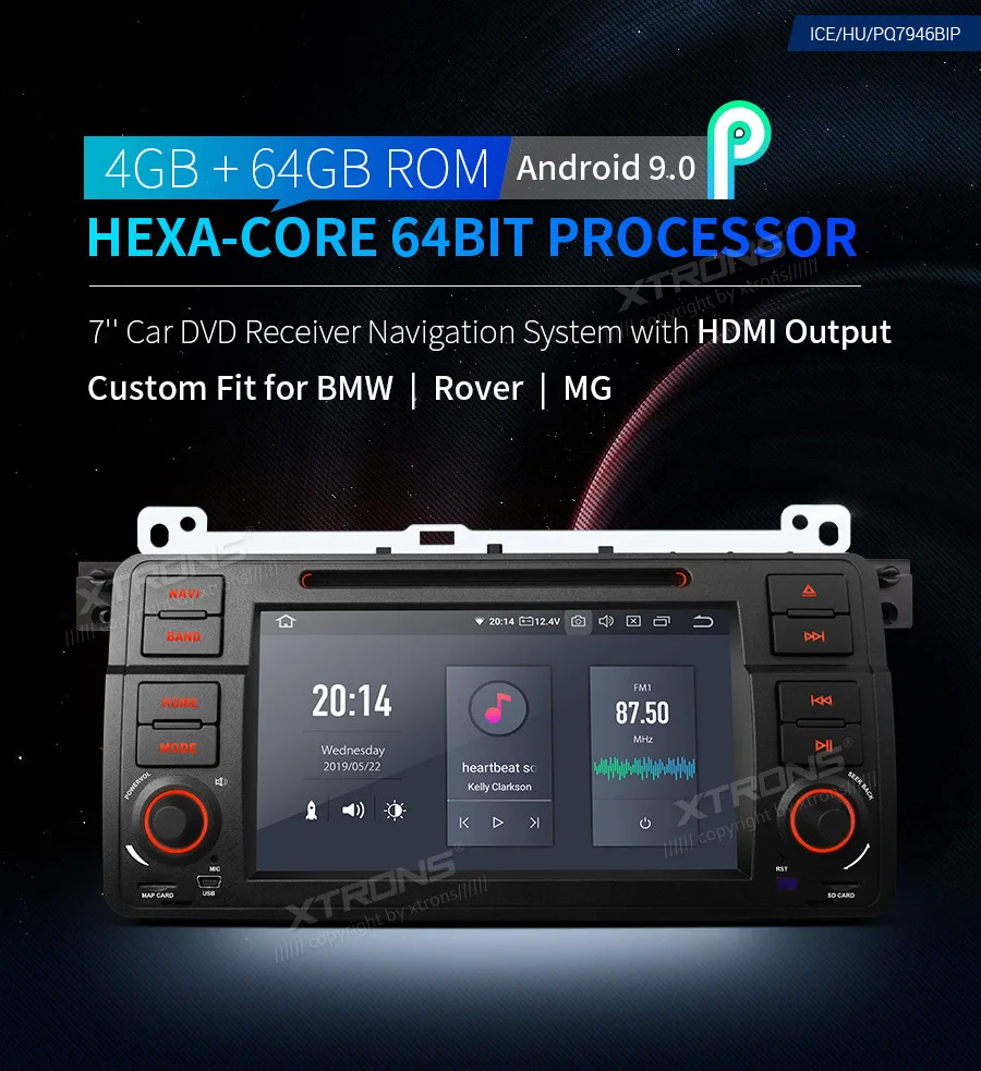 Flash Deal XTRONS PX6 Android 9.0 64G Car Stereo DVD Radio Player GPS for BMW E46 Sedan 1998-2000 2001 2002 2003 2004 2005 For Rover For MG 0