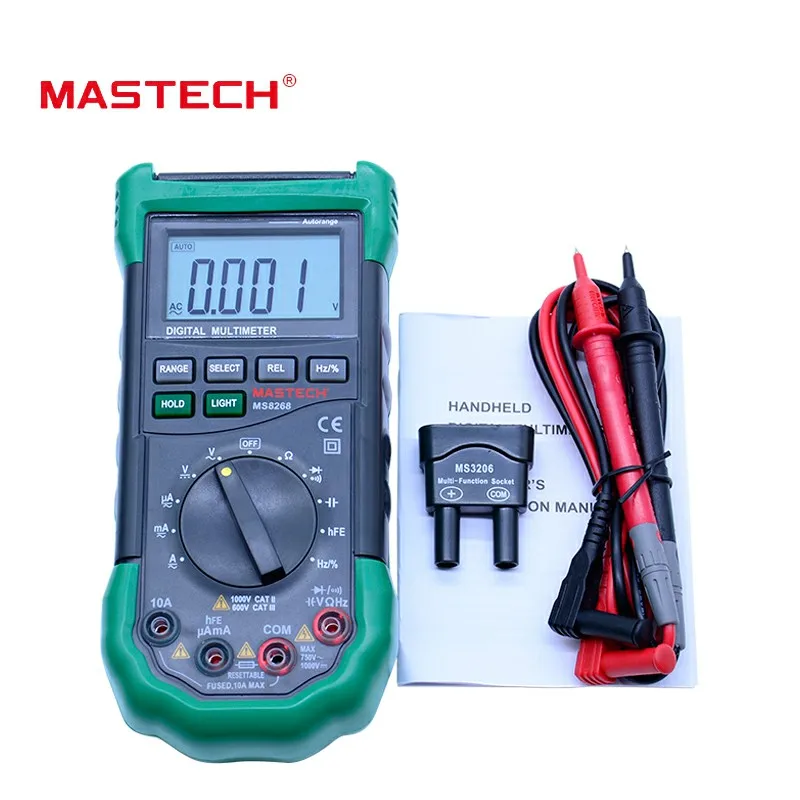 Цифровой Мультиметр MASTECH MS8268S с автоматическим диапазоном полной защитой ac/dc
