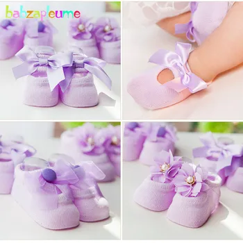

3Piece Spring Summer Girls Anti Slip Toddler Socks Set Cute Lace Flower Newborn Accessories Cotton Cute Baby Socks Lot BC1694-1