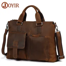 JOYIR мужские кожаные портфели мужские деловые Crazy Horse из натуральной кожи Crosboby сумка на плечо 1" Сумка для ноутбука сумка для мужчин новинка