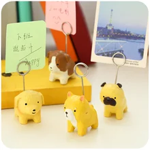 3 шт./лот, настольный держатель для фото из проволоки, Cip, украшение из смолы, собака, животное, милый зажим для заметок, держатель для заметок, подставка для стола