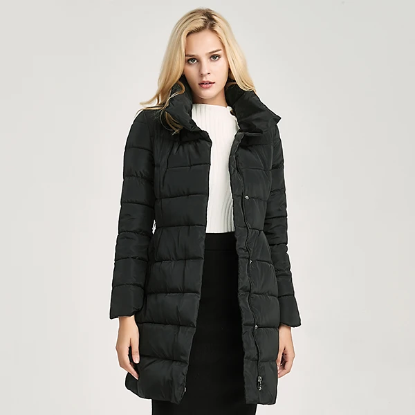 JOJX зимняя куртка женские новая Парка женская куртка пояс хлопок Стеганое пальто Теплая зимняя Кофта женская верхняя одежда - Цвет: Черный