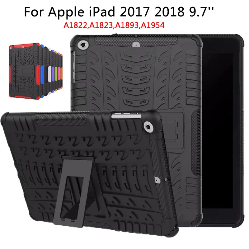 Для ipad случае 9,7 дюймов 2017 и 2018 модели A1822/A1823/A1893/A1954 Гибридный Броня подставка для планшета чехол для ipad 2018 9,7 дюймов Fundas