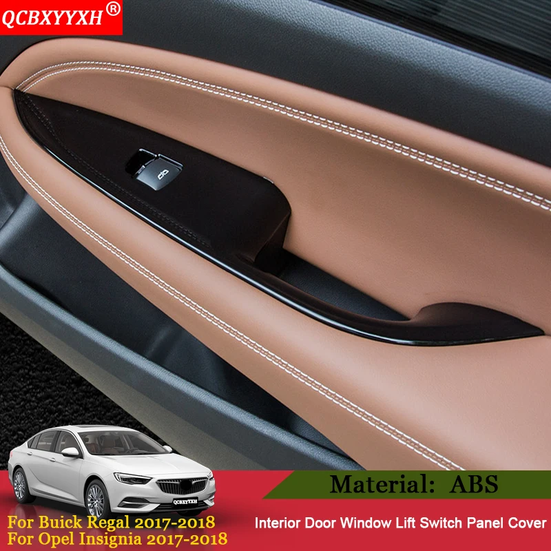 QCBXYYXH, 4 шт., для межкомнатных дверей, окон, подъемная панель, панель, чехлы, отделка, украшение для Buick Regal Opel Insignia, автомобильный стиль