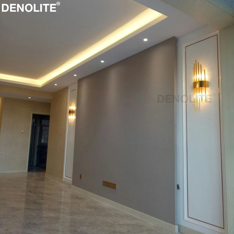 Новый Хрустальный настенный светильник DENOLITE из нержавеющей стали W22 * H60 см