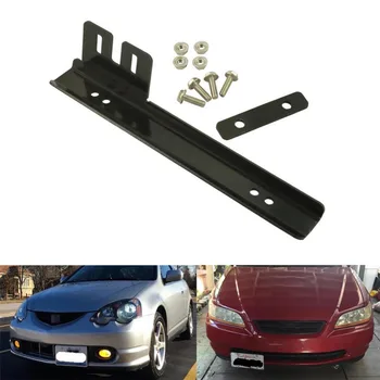

Universal Front Bumper License Plate Relocator Frame Bracket Holder Bar With JDM Fit Honda Civic Acura Integra Silvia Conversion