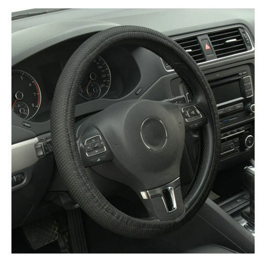 

Universal Car Auto Elastic Handmade Skidproof Car Steering Wheel Cover Blue/Black Hot Selling Drop Shipping