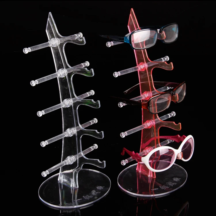 2pcs/lot 5 Layers Plastic Sunglass Glasses Display Holder Rack For 5