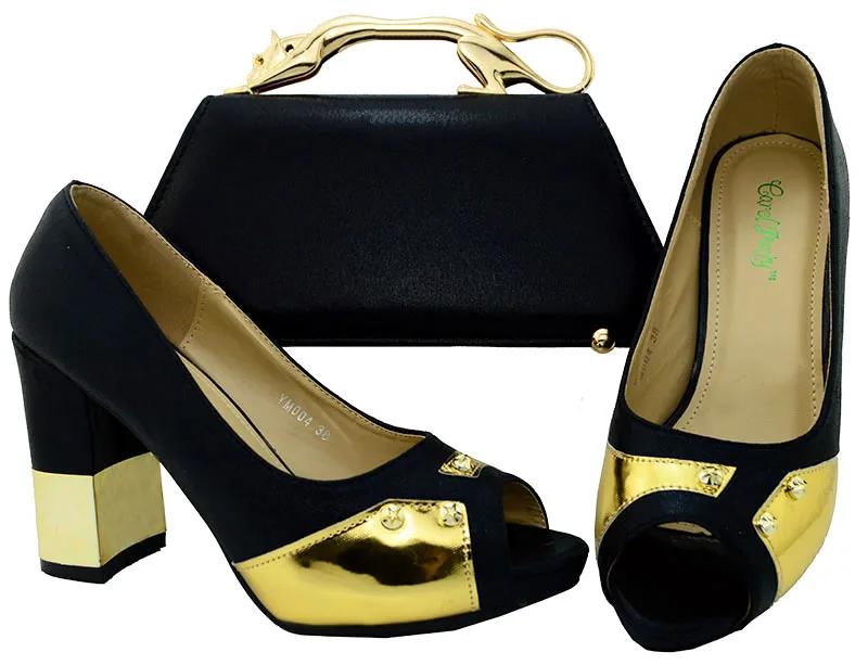 

African Shoes And Correspondence Bag Of Italian Women Shoes And Handbags To Match The Set Wedding Shoes Super high heel YM004