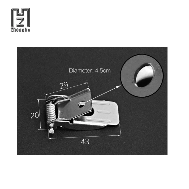 

New Hardware Spring Clip Single Side Clamp Through Hole Cold Rolled Steel + Nickel Plated Material High Quality Spring Clip