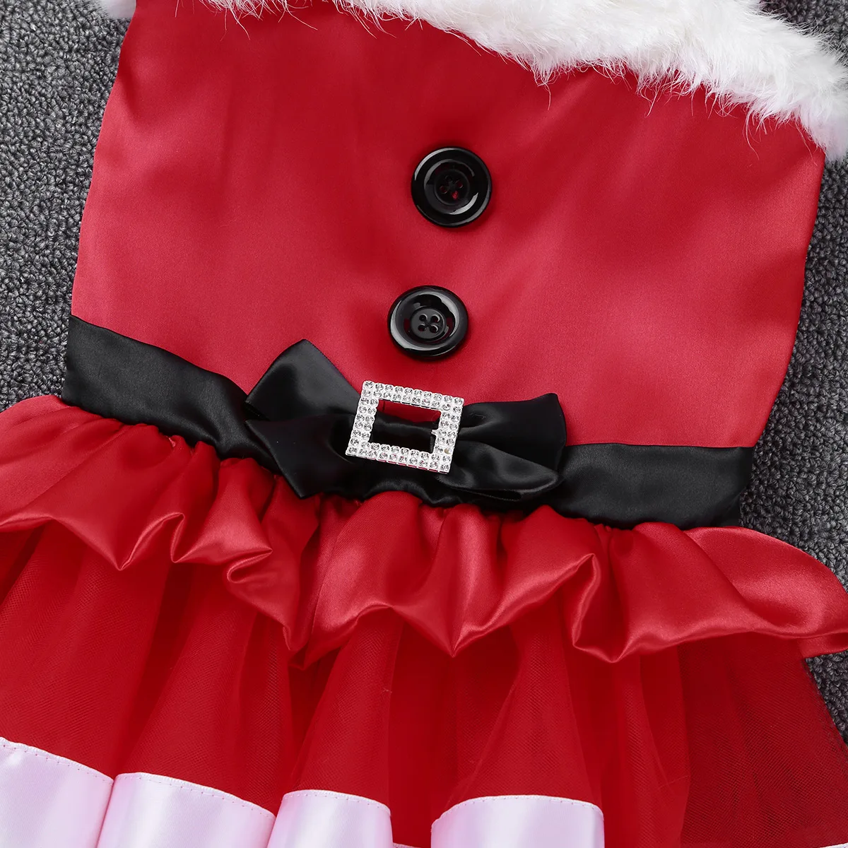 Нарядное красное рождественское платье для маленьких девочек на год; праздничная одежда для маленьких девочек; вечерние Детские костюмы принцессы из тюля на Рождество