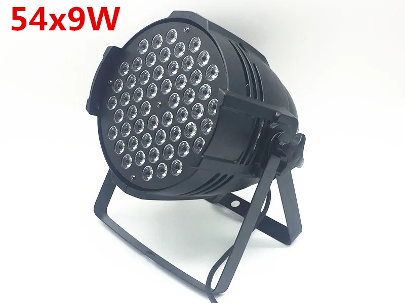 

54x9W RGB 3 in 1 LED Par Light DMX Stage Light Business Light Professional Flat Par Light Can Be Used for Party KTV Disco Lights