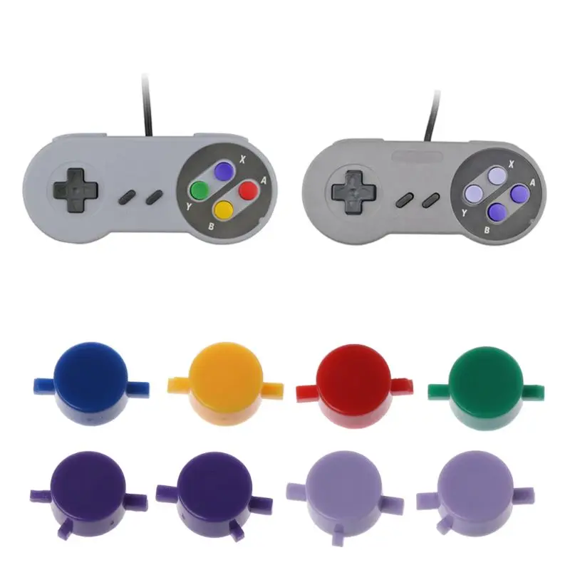

1Set Plastic Buttons A B X Y Replace For Nintendo SFC SNES Super NES Controller