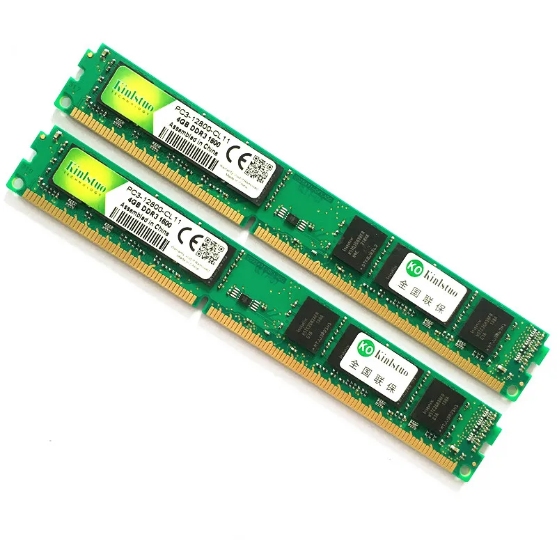 Kinlstuo Новый DDR3 1333 / PC3 10600 1 Гб 2 ГБ 4 оперативная память для настольных компьютеров