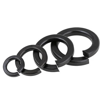 

8grade 50PCS M2 M2.5 M3 M4 M6 Open Elastic Gaskets Washers steel Spring washer Spring pad gasket Black